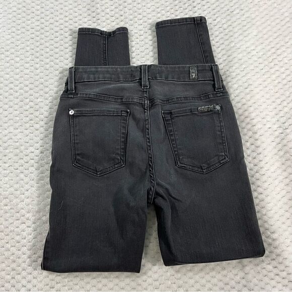 7 for all mankind, B(air), high waist, ankle, skinny, size 26, gray - Picture 2 of 10